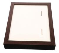 GARVALON Cadre Photo pour Médailles en Bois Noyer Foncé 10 Pouces Porte-Médailles 2 Emplacements Cadre Décoratif pour Bureau et Maison Boîte de Présentation pour Médailles de Marathon