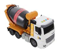 GARVALON Camion de Chantier à Rétrofriction avec Lumières et Sons, Modèle Miniature D'excavateur Jaune en Plastique, Éducatif pour Garçon et Filles, Véhicule de Construction Adapté