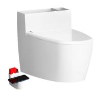 GARVALON Cendrier Mural Couvercle de Toilettes Mini Cendrier sans Fumée en ABS et Acier Inoxydable pour Salle de Bain Bureau et Espaces Fumeurs Couleur Blanc Céramique 1 Pièce