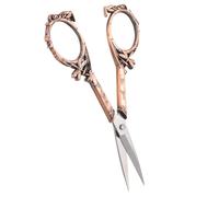 GARVALON Ciseaux à Broder Vintage en Acier Inoxydable, Mini Ciseaux Rouges en Cuivre, Outil de Couture Précis pour Loisirs Créatifs et Travaux D’artisanat