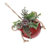 GARVALON Clochette de Noël en Fer Forgé Vintage Rouge Petit Modèle Décoration Suspendue Soi-Même pour Sapin Pendentif Festif Léger et Solide pour Ambiance Hivernale