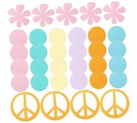 GARVALON Confettis Papier à Disperser pour Fête 100 Pièces Chutes de Papier Arc-en-Ciel et Paix Décoration Table Mariage Anniversaire Shower sans Odeur Carton