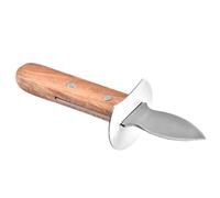 GARVALON Coupe-Huîtres en Acier Inoxydable Manche en Bois Confortable Outil d'Ouverture et d'Écaillement des Fruits de Mer pour Huîtres Coquillages et Palourdes Ustensile la Cuisine