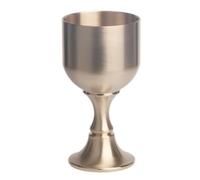 GARVALON Coupe Sacrée en Laiton Brossé Gobelet Décoratif Rétro Haute Tige pour Offrandes au Temple Tasse en Métal Vintage Maison Cérémonie Design Robuste et Solide Ornement