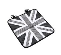 GARVALON Coussin de Siège Auto en Soie Glacée pour Voiture, Rafraîchissant et Respirant, Prolongateur de Vie du Siège, Adapté Toutes Saisons, Motif Union Jack Élégant