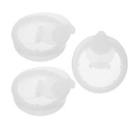 GARVALON Couvercles en Plastique Blanc Joint Étanche Lot de 3 Design Élégant et Minimaliste Anti-fuite pour Carafe en Verre pour Bureau et Usage Extérieur