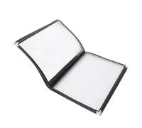 GARVALON Couverture de Menu A4 Transparente en Pvc Souple, Protège-menu Portable 8 Pages pour Restaurant, Bar, Café - Accessoire Solide et Léger pour Affichage Clair et Protection