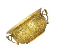 GARVALON Décoration de Table en Laiton Doré de Corne D'abondance, Ornement Délicat et Écologique pour Fête du Nouvel An et Bureau