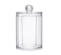 GARVALON Distributeur de Cotons Cosmétiques Transparent en Plastique Porte-Coton Démaquillant Compact Organisateur de Rangement pour Salle de Bain Support Pratique pour Tampons de