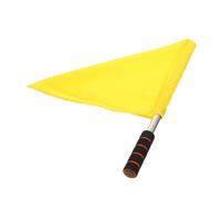 GARVALON Drapeau de Signalisation de Commandement pour Arbitre de Course Portable et Antidérapant Drapeau de Circulation à Main Jaune pour Événements Sportifs et Signalisation