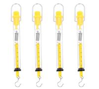 GARVALON Dynamomètre Newton Balance à Ressort Tubulaire Plastique Transparent 4 Pièces pour Expérimentation Physique et Mesures en Laboratoire
