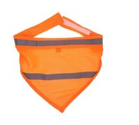 GARVALON Écharpe de Sécurité Réfléchissante pour Chien et Chiot Bandana en Tissu Doux et Respirant Taille M Orange Accessoire Visible Nuit pour Promenade et Voyage