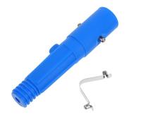 GARVALON Embout pour Perche Télescopique en Aluminium Embout Plastique Bleu et Clip Ressort Accessoire de Manche à Balai Fileté Connecteur Compatible pour Balai et Serpillière