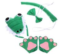 GARVALON Ensemble Costume D’alligator Garçon et Filles 4 Pièces Bandeau Queue Nœud Tissu Doux Déguisement Carnaval Cosplay Fêtes à Thème Accessoires Animal