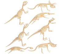 GARVALON Ensemble de 7 Squelettes de Dinosaures à Assembler Dinosaure Éducatif pour Garçon et Filles Figurines à Construire Modèle Réaliste D’os D’Animaux pour Jeu Créatif et Apprentissage