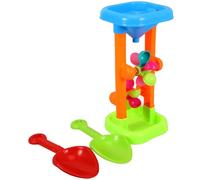 GARVALON Ensemble de Jouets de Plage pour Garçon et Filles Sablier et Roue à Eau en Plastique Léger, de Sable ’Eau pour Développement Sensoriel, Créativité et Jeux en Couleur Aléatoire