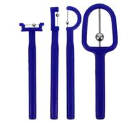 GARVALON Ensemble d'Entraînement Langue 4 Pièces en Plastique Bleu Outil d'Exercice Flexibilité Rééducation Orale Entraîneur Musculaire Buccal pour Garçon et Filles et Adultes