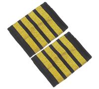 GARVALON Épaulettes de Pilote de Ligne Garçon et Filles Dorées 4 Barres Costume D’aviateur Accessoire Cosplay Uniforme Fête Rôle Paire