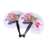 GARVALON Éventail Pliable Chinois Vintage Léger et Petit Ornement Décoratif Unique pour Femme Cadeau Original avec Motifs Aléatoires Accessoire Photo Pratique