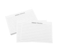 GARVALON Fiches de Recettes en Papier 50 Pièces, Cartes Alimentaires Vierges Simples Recto-verso, Format Compact Cuisine, Mariage et Usage Quotidien, Accessoires Pratiques et Légers