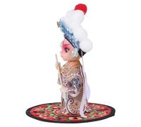 GARVALON Figurine de Poupée D'opéra Chinois 13 Cm en Argile Sculptée Artisanale Statuette D'opéra de Pékin Décoration Culturelle Traditionnelle Présent Décoration Couleur Aléatoire