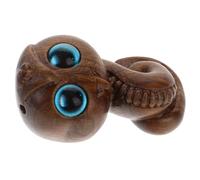 GARVALON Figurine Serpent Miniature en Bois de Santal, Pendentif et Chaîne Feng Shui, Accessoire Décoration et Collection pour Année du Serpent 2025