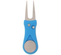 GARVALON Fourche à Divots de Golf Portable en Acier Inoxydable Outil de Réparation de Mottes Marqueur de Balle Pliable et Léger pour Entretien de Pelouse et Entraînement Extérieur