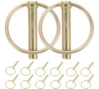 GARVALON Goupilles de Lynchage Galvanisées en Fer Robuste 16 Pièces 10x50 Mm avec Anneaux pour Fixation Rapide Tracteurs Agricoles Remorques et Tondeuses Usage Industriel