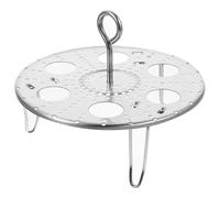 GARVALON Grille Ronde pour Œufs et Petits Aliments en Acier Inoxydable 304 Résistante la Corrosion Support Multifonction Argenté pour Panier Vapeur Autocuiseur