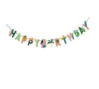 GARVALON Guirlande Décorative Tropicale de Fruits Bannière «Joyeux Anniversaire» à Suspendre Lettres Colorées Fanion pour Fête d'anniversaire Décoration Intérieure et Extérieure 1