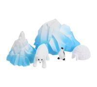 GARVALON Iceberg Décoratif Igloo Grand Ours Polaire Pingouin pour Décoration Maison de Poupée Aquarium et Micro-Paysage