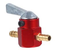 GARVALON Interrupteur en Ligne pour Robinet d'Essence Moto Atv en Alliage d'Aluminium Vanne d'Huile Rouge Accessoire Cnc de Performance pour Scooter et Quad Robinet de Carburant à Gaz