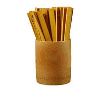 GARVALON Jeu de Bâtons de Divination en Bambou 64 Hexagrammes Pot de Divination en Bambou 10 CM Accessoire Traditionnel Chinois pour Tirage au Sort et Apprentissage du Yi Jing Authentique