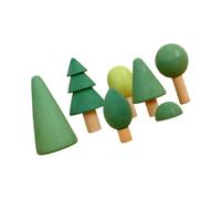GARVALON Jeu de Blocs de Bois Forestiers Colorés pour Garçon et Filles 1-2 Ans, Gros Blocs Sécurisés en Bois Massif Naturel, Éducatif D’éveil pour Coordination Main-œil et Développement