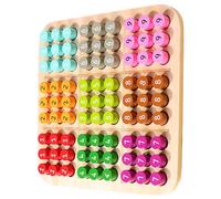 GARVALON Jeu de Société Sudoku en Bois pour Garçon et Filles 4-6 Ans, Plateau Perforé 9 Cases, Éducatif Mathématique de Réflexion, Fournitures Ludiques et Portables pour Apprentissage