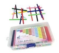 GARVALON Jeu De Tiges De Comptage Colorées Éducatives pour Garçon Et Filles, 7,5 Cm, 10 Couleurs, Boîte De Rangement Et Tableau De Calcul, Développement Intellectuel Et Apprentissage Ludiqu