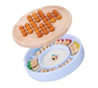 GARVALON Jeu D'échecs Deux Bois Naturel Boîte de Rangement, Éducatif Mémoire et Entraînement Logique pour Garçon et Filles, Accessoire Jeu de Société pour Apprentissage et Divertissement