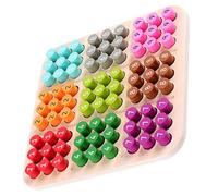GARVALON Jeu Sudoku en Bois Adulte, Jeu de Sudoku pour Garçon et Filles, Panneau Perforé en Bois, Entraînement du Raisonnement Logique, Format Compact, 1 Set