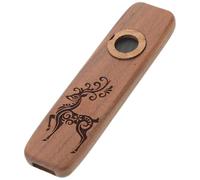GARVALON Kazoo en Bois de Noyer Professionnel Instrument de Musique Kazoo Portable Membrane Adaptable Éveil Musical et Pratique à Domicile Son Naturel et Brillant Design Robuste et Grain