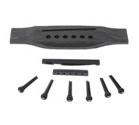 GARVALON Kit Accessoires Guitare Folk en Bois précieux - Chevalet Sillets et Chevilles - Pièces de Remplacement pour Réparation et Entretien - Ensemble Solide pour Son Clair et Intonation