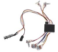 GARVALON Kit de Câblage Préampli Guitare Basse 3 Bandes Égaliseur, Faisceau de Câblage pour Contrôle Tonalité, Circuit Plastique et Métal Résistant, Accessoires pour Guitares Électriques