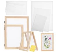 GARVALON Kit de Fabrication de Papier Bois avec Tamis et Moule pour Loisirs Créatifs Kit Bricolage avec Cadres Robustes et Accessoires Complets pour DIY et Cadeaux Artisanaux
