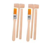 GARVALON Kit de Fouilles Archéologiques pour Garçon et Filles 6 Pièces Marteau en Bois Petit Modèle Burin Brosse Kit Éducatif de Géologie et Archéologie Jouets de Fouille de Pierres