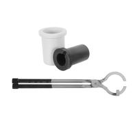 GARVALON Kit de Fusion Métal 3 Pièces - Creuset Graphite 1 Kg avec Manchon Quartz 1 Kg et Petite Pince - Outils pour Raffinage Or Argenté Fusion Bijoux et Fonderie Précise