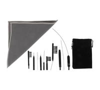 GARVALON Kit de Nettoyage pour Appareils Auditifs Abs Nylon Brosses Flexibles pour Élimination Cérumen Entretien Tube et Écouteurs Outil Pratique