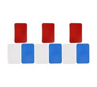 GARVALON Kit de Réparation Étanche pour Kayak Gonflable 9 Patchs PVC Couleurs Rouge Bleu et Blanc Patchs en Tissu Imperméable pour Canoë Radeau et Paddle Gonflable Accessoire