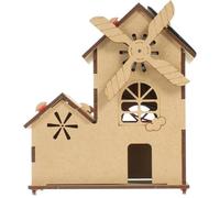 GARVALON Kit Éducatif à Assembler à Énergie Solaire pour Garçon et Filles, Maquette de Maison en Bois Naturel, Kit Scientifique DIY pour Apprentissage des Sciences Solaires, pour École