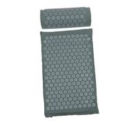 GARVALON Kit Tapis de Massage par Acupression et Oreiller D’acupuncture 2 Pièces Antidérapant en Abs et Coton Léger Pliable pour Relaxation Musculaire et Bien-être Corporel à Domicile