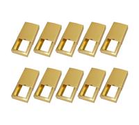 GARVALON Lot de 10 Boîtes Présents Pliables à Tiroirs Rectangulaires Papier Carton Mat Doré Dimensions 19X14X5,2 CM Emballage Présent Pratique pour Noël et