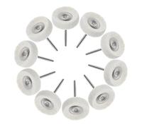 GARVALON Lot de 10 Brosses à Polir T en Feutre 3x25 Mm Tige, Disques de Polissage pour Polisseuse Rotative, Kit de Polissage et Lustrage Précis pour Bijoux et Métaux